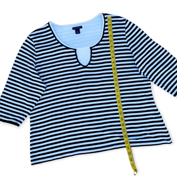 Womens Westbound Blk/Wht Striped Top - Picture 5 of 7